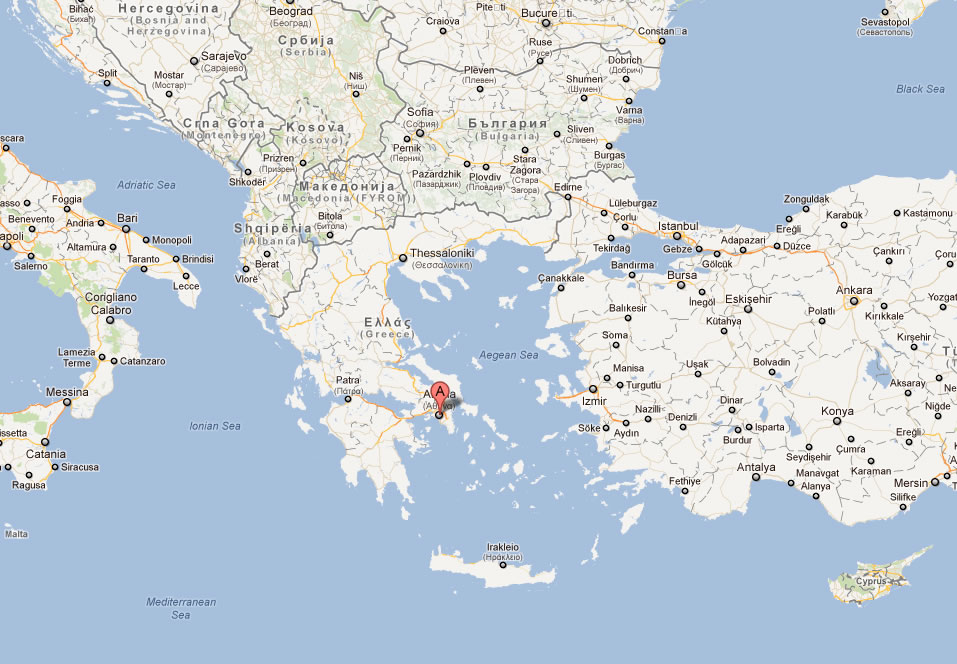 map of athens greece turkey